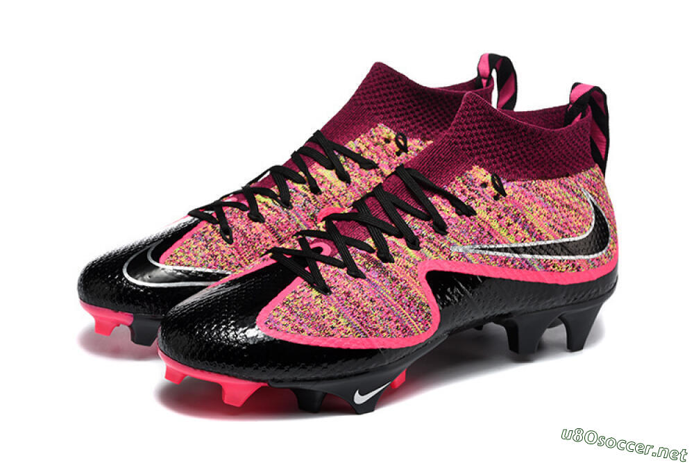 Men's Nike Magista Obra FG Football Boots - Black/Bright Pink/Crimson Red 5