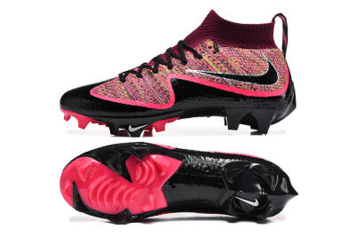 Men's Nike Magista Obra FG Football Boots - Black/Bright Pink/Crimson Red
