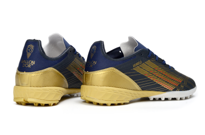 Unisex Adidas F50 Pro TF Football Shoes - Navy/Metallic Gold/Dark Red