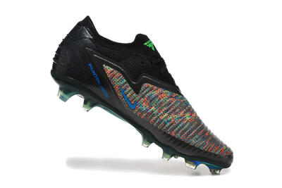 Unisex Nike Phantom 6 Elite High FG Football Boots - Black/Electric Green/Red Blaze