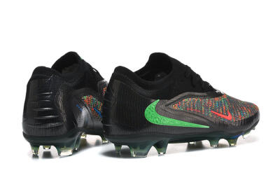 Unisex Nike Phantom 6 Elite High FG Football Boots - Black/Electric Green/Red Blaze