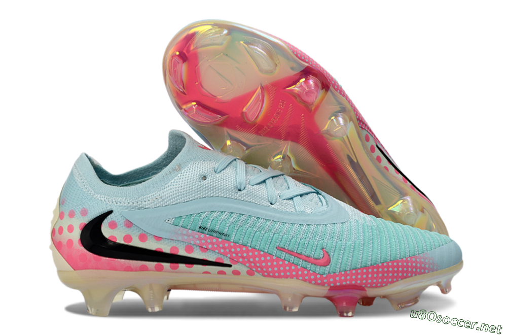 Unisex Nike Phantom 6 Elite Low FG Football Boots - Aqua/Coral Pink/Soft Mint 2