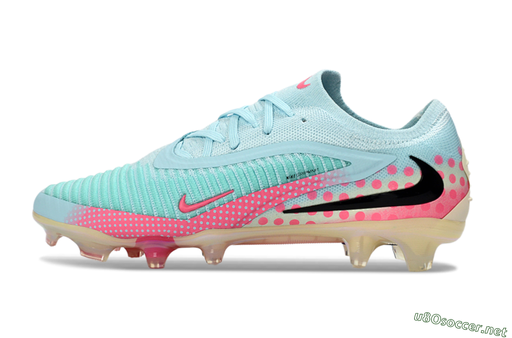 Unisex Nike Phantom 6 Elite Low FG Football Boots - Aqua/Coral Pink/Soft Mint 0