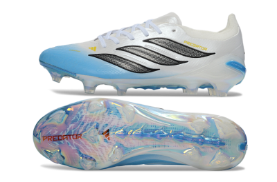 Unisex Adidas Predator 26 Elite FG Football Boots - Blue/Sky Blue/Icy White