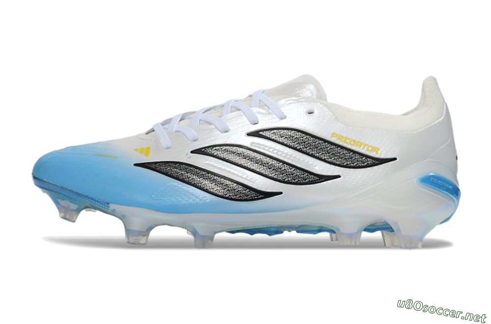 Unisex Adidas Predator 26 Elite FG Football Boots - Blue/Sky Blue/Icy White 2