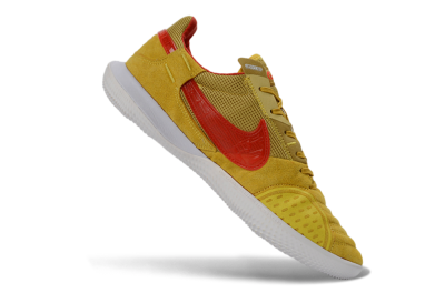 Unisex Nike Street Gato IC Football Shoes - Yellow/Solar Yellow/Crimson Red