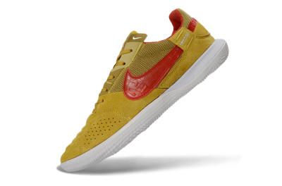 Unisex Nike Street Gato IC Football Shoes - Yellow/Solar Yellow/Crimson Red