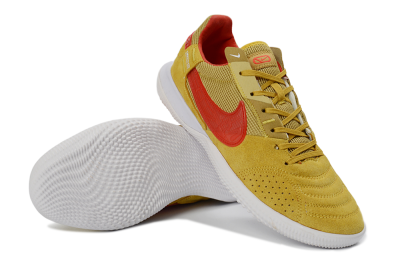 Unisex Nike Street Gato IC Football Shoes - Yellow/Solar Yellow/Crimson Red