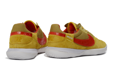 Unisex Nike Street Gato IC Football Shoes - Yellow/Solar Yellow/Crimson Red