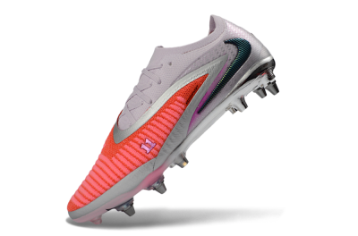 Men's Nike Phantom 6 Elite Low SG Football Boots - Pink/Electric Orange/Silver