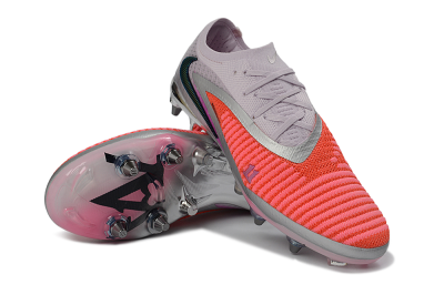 Men's Nike Phantom 6 Elite Low SG Football Boots - Pink/Electric Orange/Silver