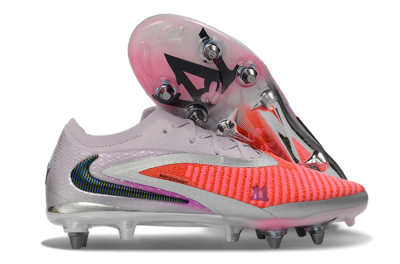 Men's Nike Phantom 6 Elite Low SG Football Boots - Pink/Electric Orange/Silver