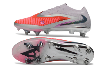 Men's Nike Phantom 6 Elite Low SG Football Boots - Pink/Electric Orange/Silver