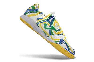 Men's Joma Top Flex IC Football Shoes - Yellow/Vibrant Green/Blue Wave
