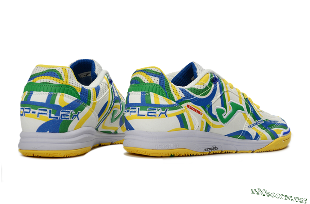 Men's Joma Top Flex IC Football Shoes - Yellow/Vibrant Green/Blue Wave 6