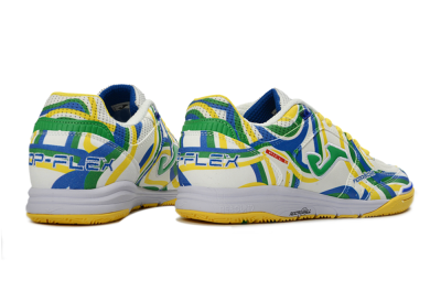Men's Joma Top Flex IC Football Shoes - Yellow/Vibrant Green/Blue Wave