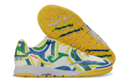 Men's Joma Top Flex IC Football Shoes - Yellow/Vibrant Green/Blue Wave