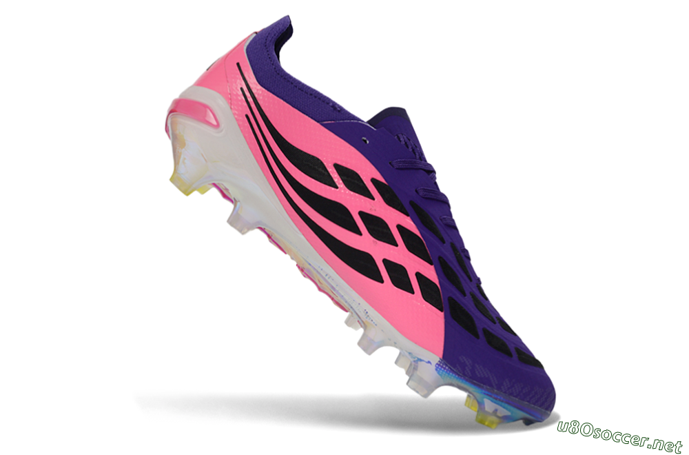 Unisex Adidas Predator 26 Elite FG Football Boots - Purple/Vibrant Pink/Black 4