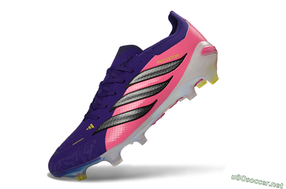 Unisex Adidas Predator 26 Elite FG Football Boots - Purple/Vibrant Pink/Black 5