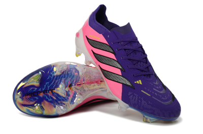 Unisex Adidas Predator 26 Elite FG Football Boots - Purple/Vibrant Pink/Black