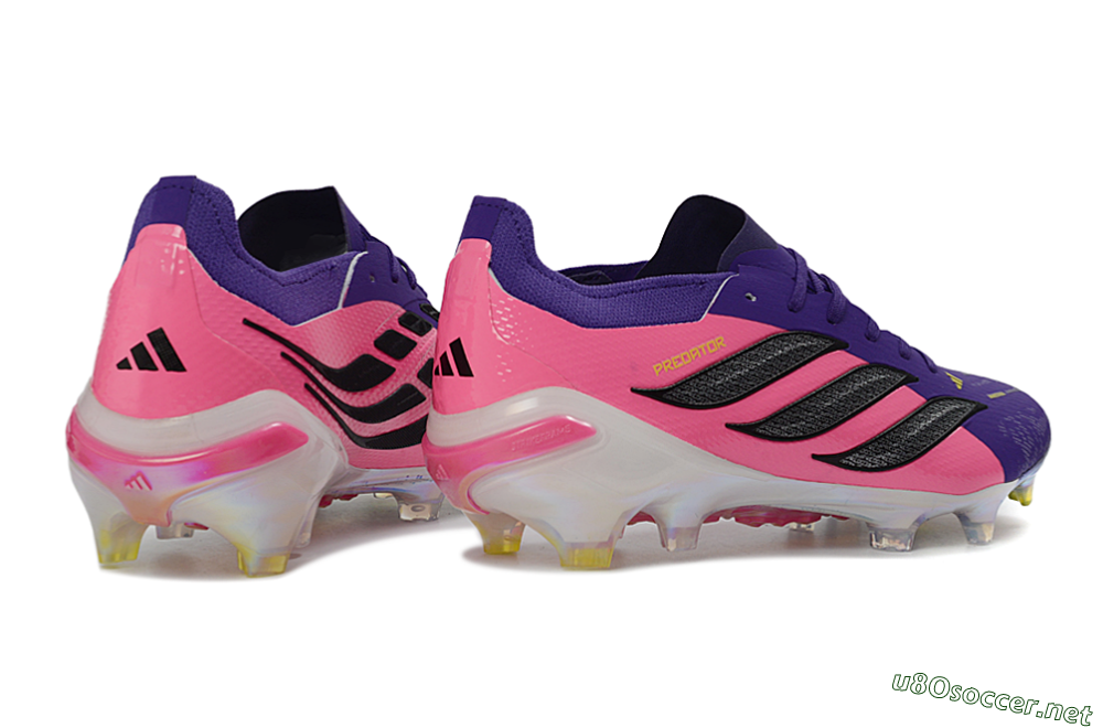 Unisex Adidas Predator 26 Elite FG Football Boots - Purple/Vibrant Pink/Black 6