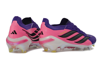 Unisex Adidas Predator 26 Elite FG Football Boots - Purple/Vibrant Pink/Black
