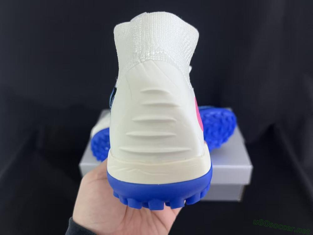 Unisex Nike Phantom 6 Elite High TF Football Shoes - Blue/Electric Blue/Fuchsia Pink