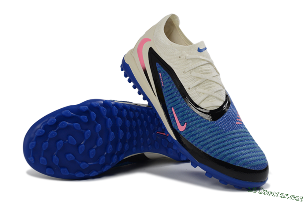 Unisex Nike Phantom 6 Elite Low TF Football Shoes - Blue/Electric Blue/Soft Pink 3
