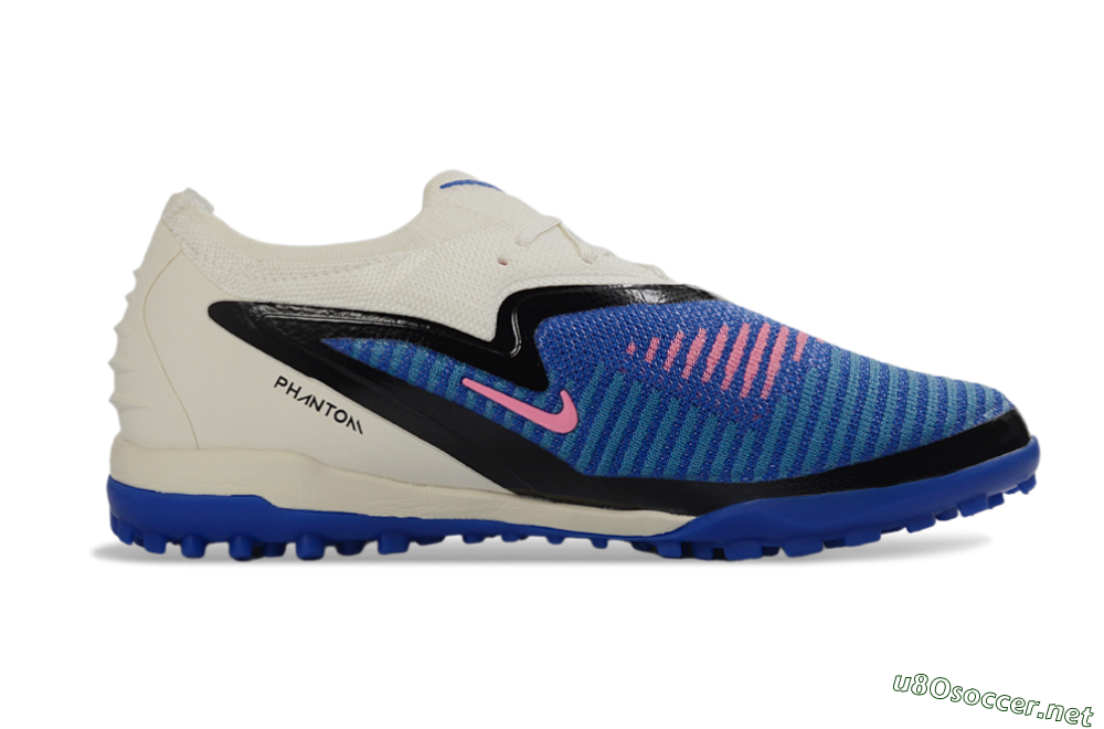 Unisex Nike Phantom 6 Elite Low TF Football Shoes - Blue/Electric Blue/Soft Pink 7