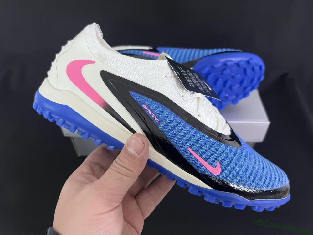 Unisex Nike Phantom 6 Elite Low TF Football Shoes - Blue/Electric Blue/Soft Pink