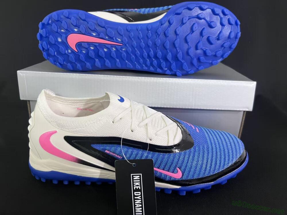 Unisex Nike Phantom 6 Elite Low TF Football Shoes - Blue/Electric Blue/Soft Pink