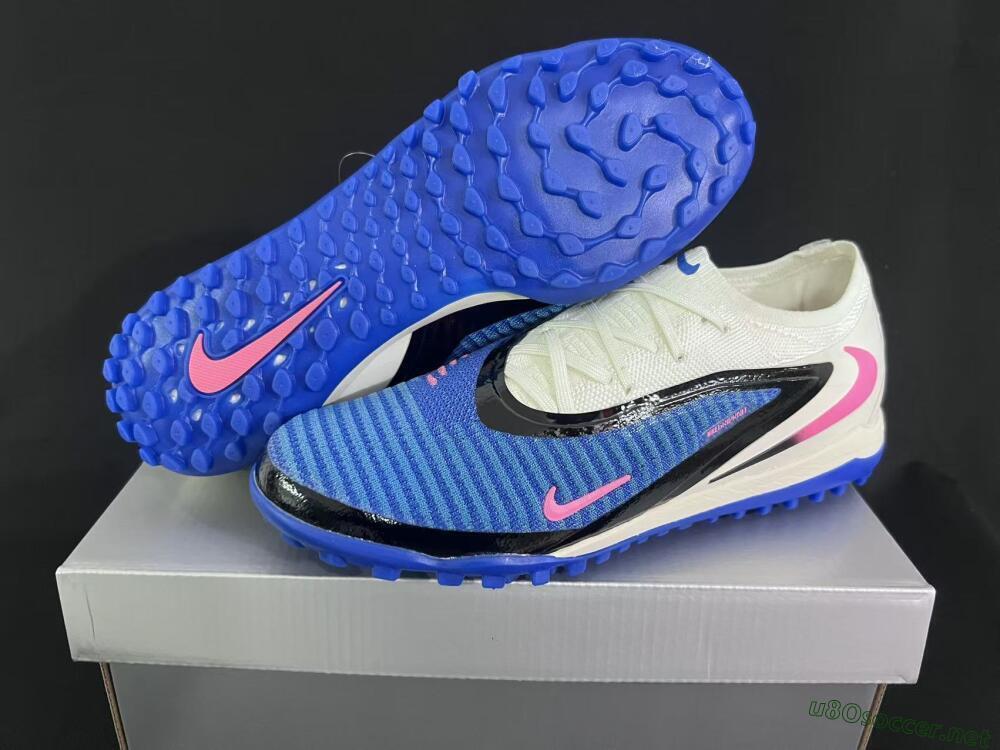 Unisex Nike Phantom 6 Elite Low TF Football Shoes - Blue/Electric Blue/Soft Pink