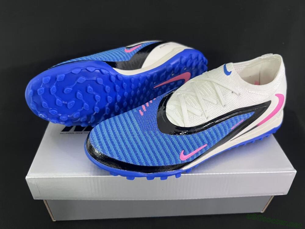 Unisex Nike Phantom 6 Elite Low TF Football Shoes - Blue/Electric Blue/Soft Pink