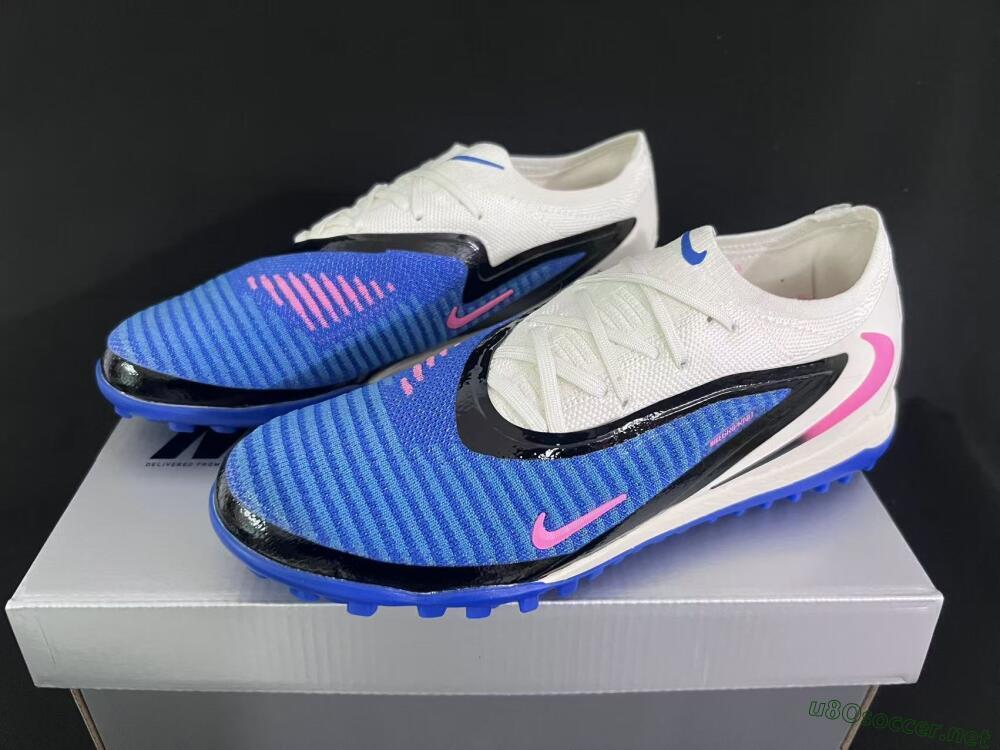 Unisex Nike Phantom 6 Elite Low TF Football Shoes - Blue/Electric Blue/Soft Pink