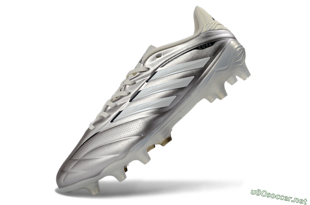 Men's Adidas Copa Pure 3 FG Football Boots - Silver/Metallic Grey/White 5