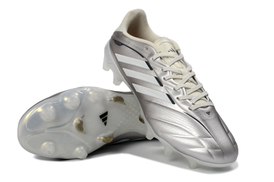 Men's Adidas Copa Pure 3 FG Football Boots - Silver/Metallic Grey/White
