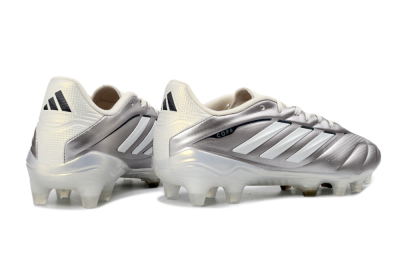 Men's Adidas Copa Pure 3 FG Football Boots - Silver/Metallic Grey/White