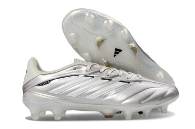 Men's Adidas Copa Pure 3 FG Football Boots - Silver/Metallic Grey/White