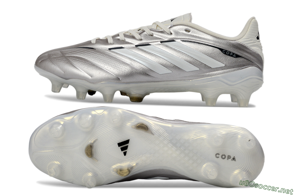 Men's Adidas Copa Pure 3 FG Football Boots - Silver/Metallic Grey/White 1