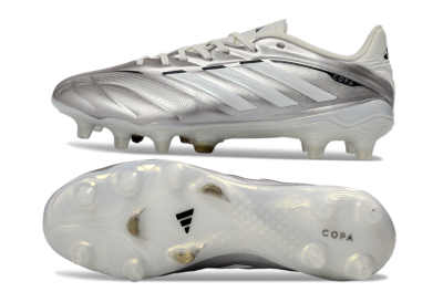 Men's Adidas Copa Pure 3 FG Football Boots - Silver/Metallic Grey/White