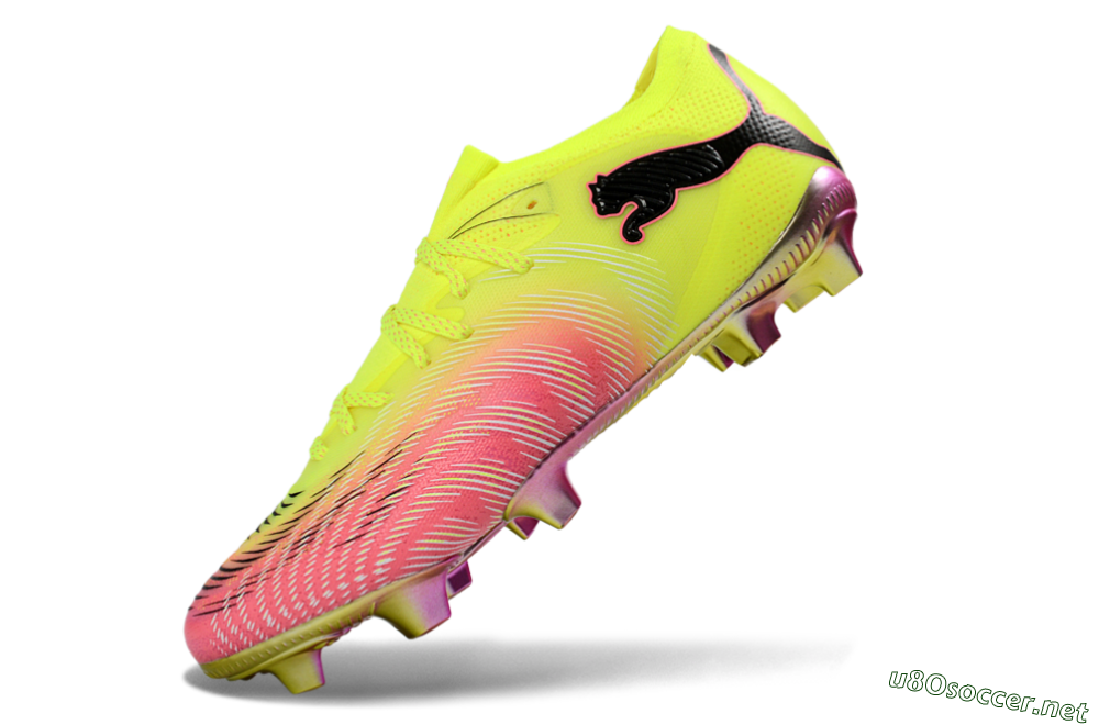 Men's Puma Future 8 Ultimate FG Football Boots - Yellow/Neon Pink/Gold 5