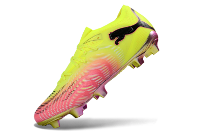 Men's Puma Future 8 Ultimate FG Football Boots - Yellow/Neon Pink/Gold