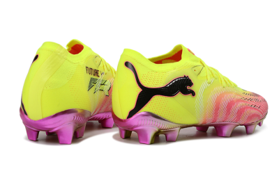 Men's Puma Future 8 Ultimate FG Football Boots - Yellow/Neon Pink/Gold
