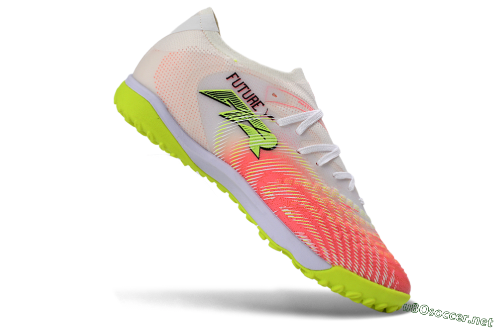 Men's Puma Future 8 Ultimate TF Football Shoes - Pink/Lime Green/White 4
