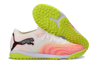 Men's Puma Future 8 Ultimate TF Football Shoes - Pink/Lime Green/White