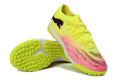 Men's Puma Future 8 Ultimate TF Football Shoes - Yellow/Vibrant Pink/Electric Green