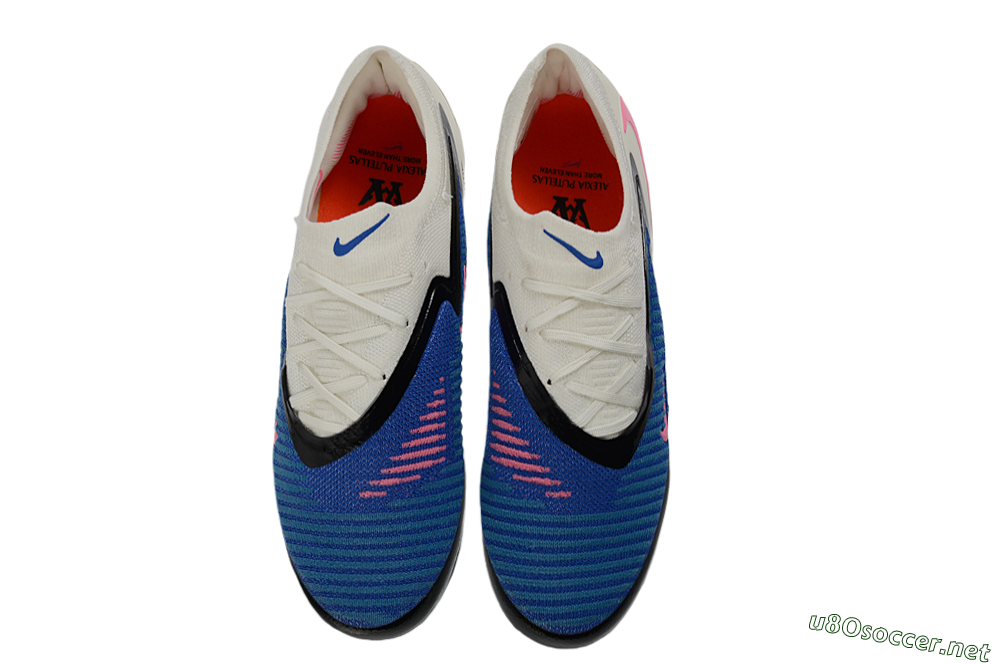 Unisex Nike Phantom 6 Elite Low FG Football Boots - Blue/Electric Blue/Fierce Pink 4