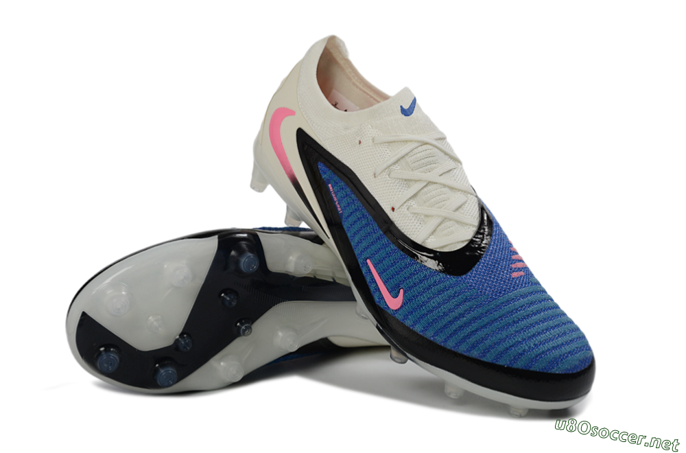 Unisex Nike Phantom 6 Elite Low FG Football Boots - Blue/Electric Blue/Fierce Pink 3