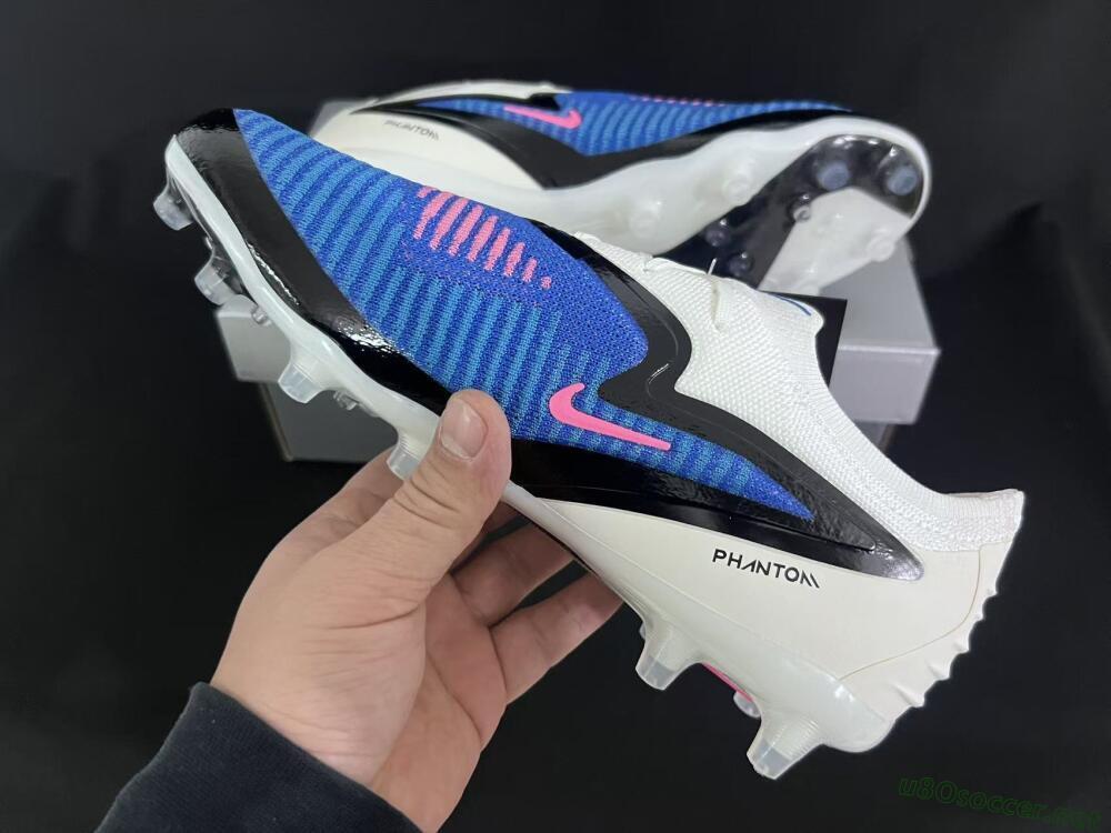 Unisex Nike Phantom 6 Elite Low FG Football Boots - Blue/Electric Blue/Fierce Pink