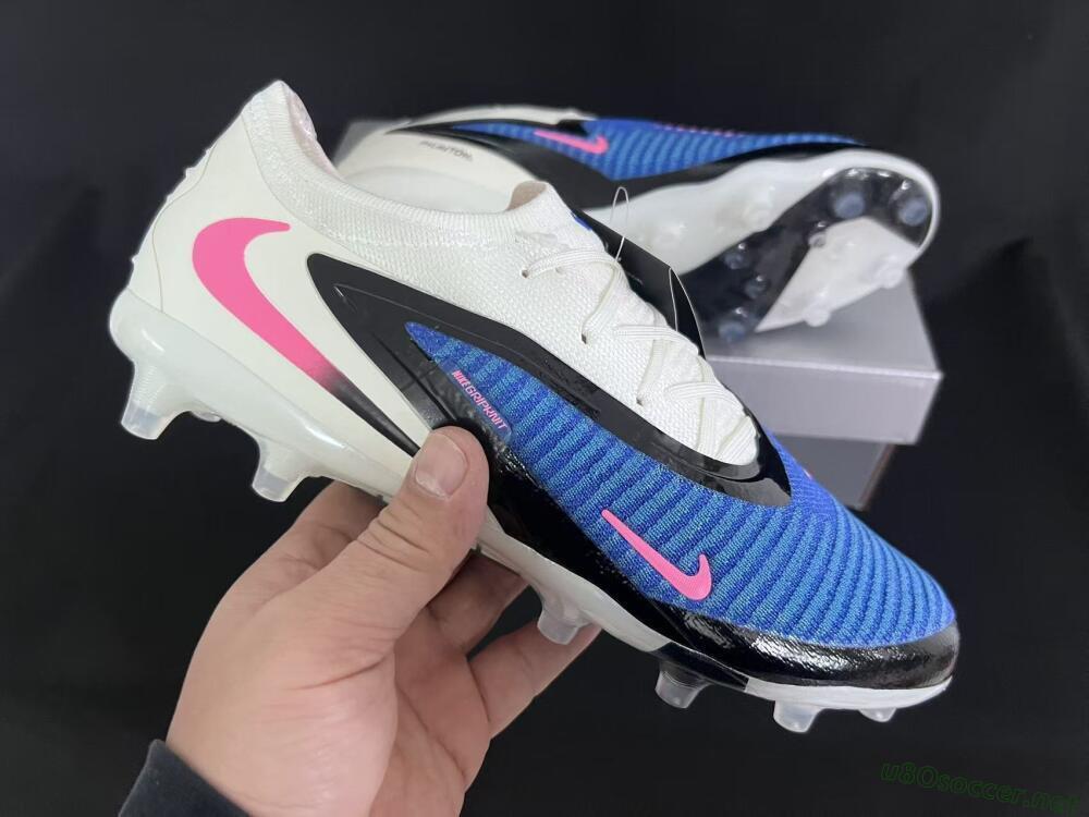 Unisex Nike Phantom 6 Elite Low FG Football Boots - Blue/Electric Blue/Fierce Pink